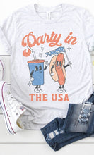 Load image into Gallery viewer, Vintage Party in the USA Patriotic Graphic Tee, Free Shipping
