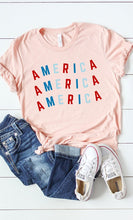Load image into Gallery viewer, Red and Blue America Graphic Tee, Free Shipping
