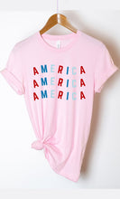 Load image into Gallery viewer, Red and Blue America Graphic Tee, Free Shipping
