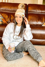 Load image into Gallery viewer, Bella Tan and Grey Camo Knit Hat
