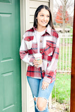 Load image into Gallery viewer, Fireside Burgundy Plaid Shacket
