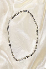 Load image into Gallery viewer, silver paper clip necklace
