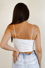 Load image into Gallery viewer, white ribbed tank top 
